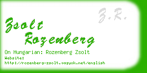 zsolt rozenberg business card